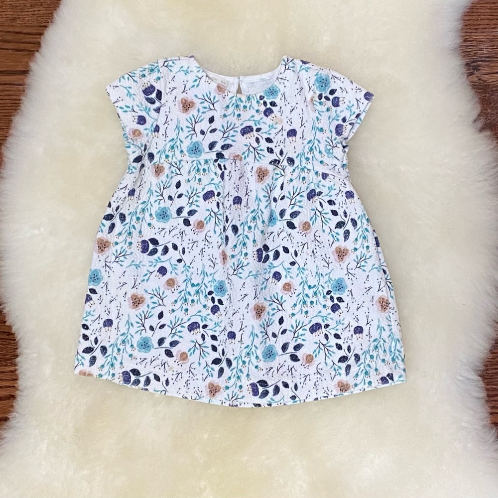 Zara kids blue floral dress. 6-9 month